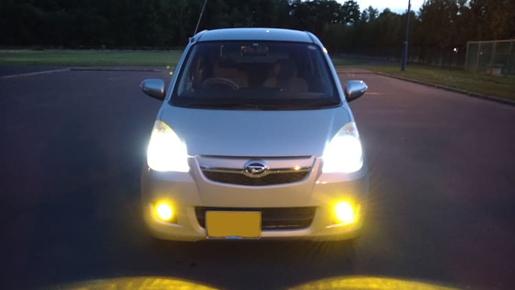 ミラヘッドライトのカスタム_LED