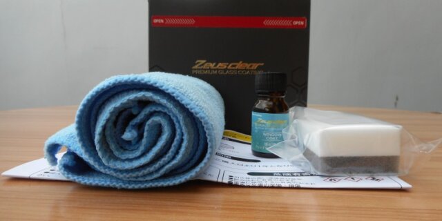 フロントガラスの撥水コーティング剤の検証